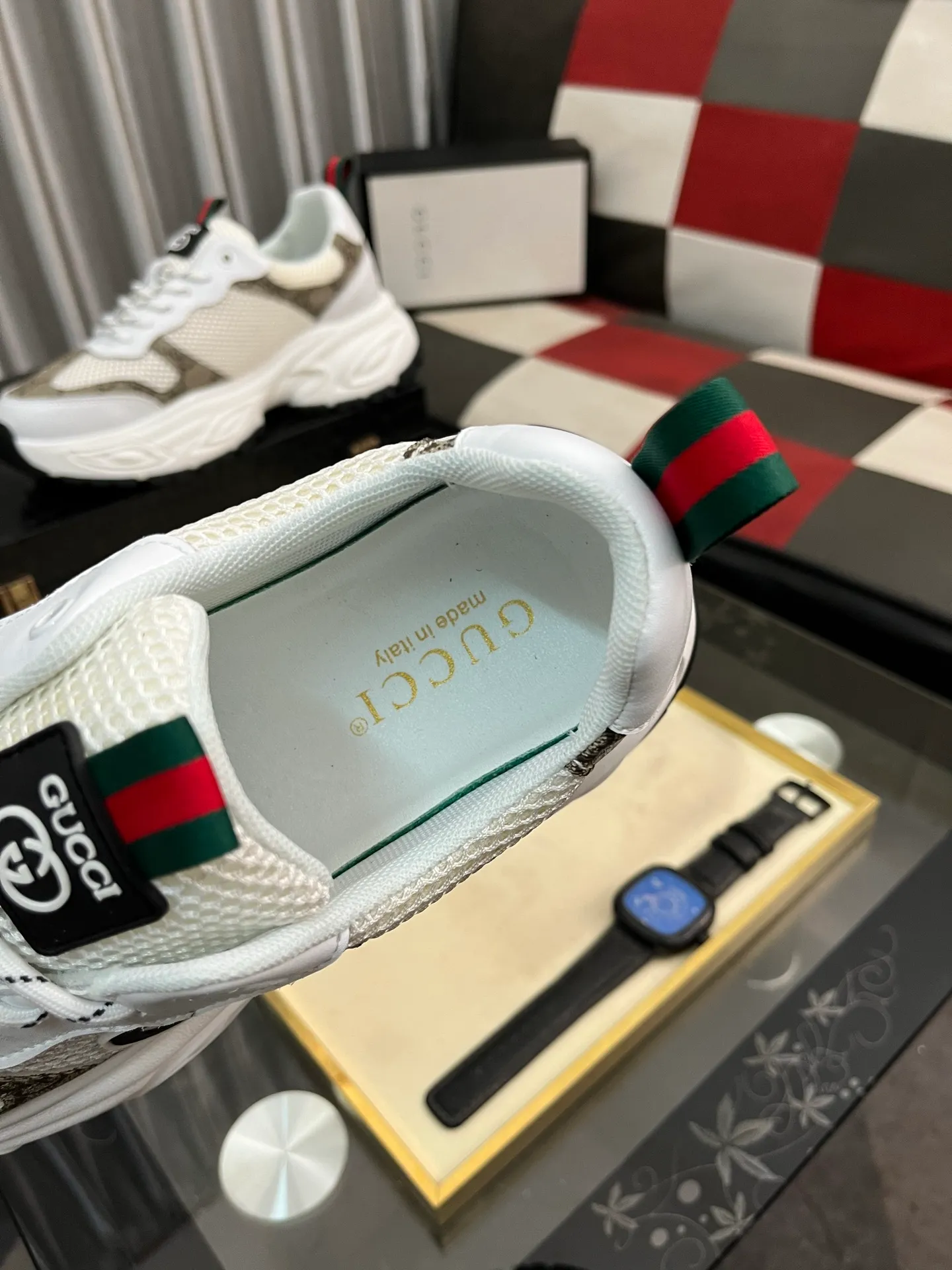 Men's Men's Shoes 💰458⌚️⌚️《GUCCI》The latest hot-selling casual shoes, top brand [seduce] luxury~purchase, top~quality. Products sold at the counter [strong] Original embossed calfskin fabric ➕ Comfortable sheepskin lining, available in 38-443️⃣ colors